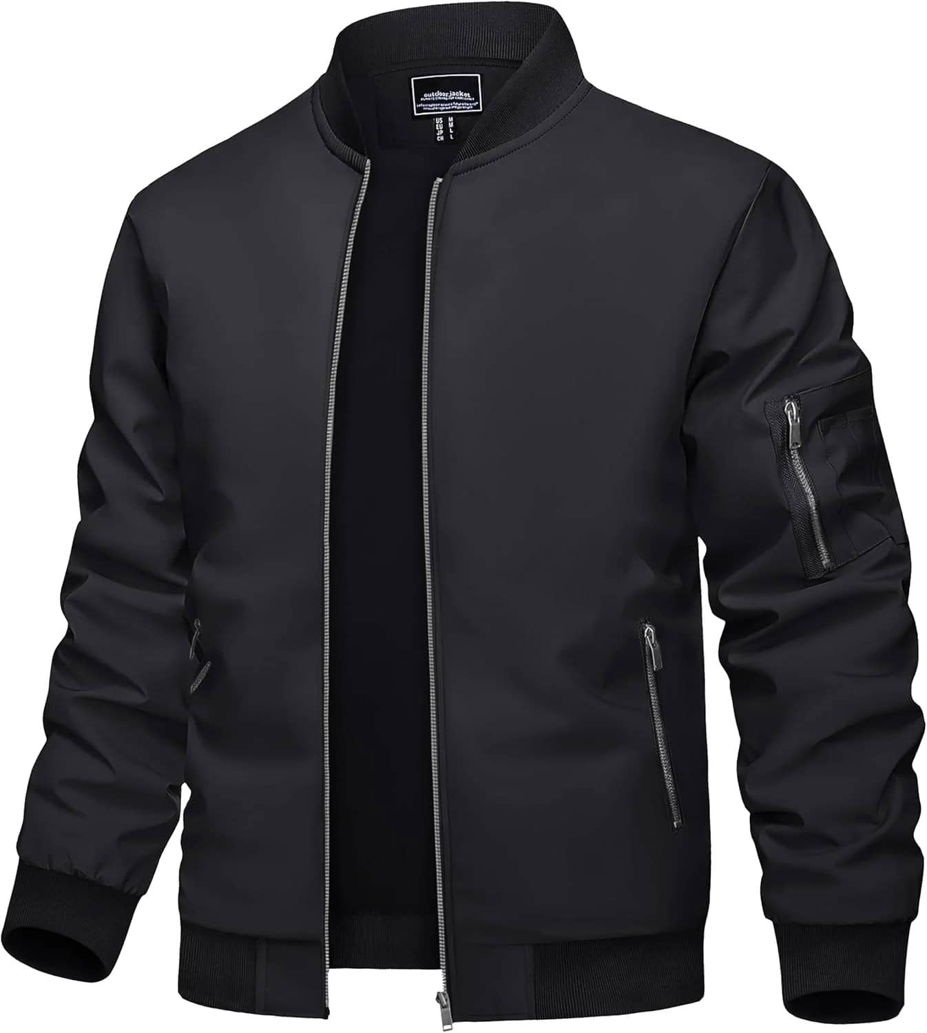 TACVASEN Men's Bomber Jacket Lightweight Windbreaker Zip-Up Coat