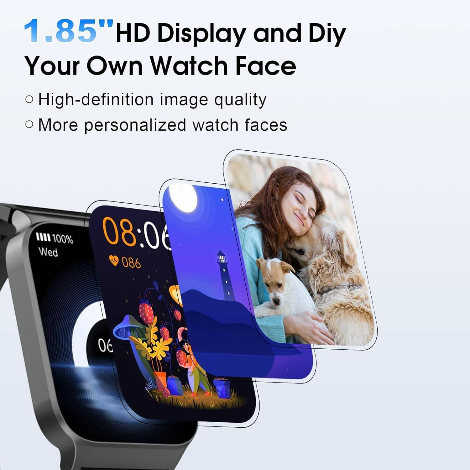 1.85" Smartwatch for Men & Women, Fitness Tracker - Image 7