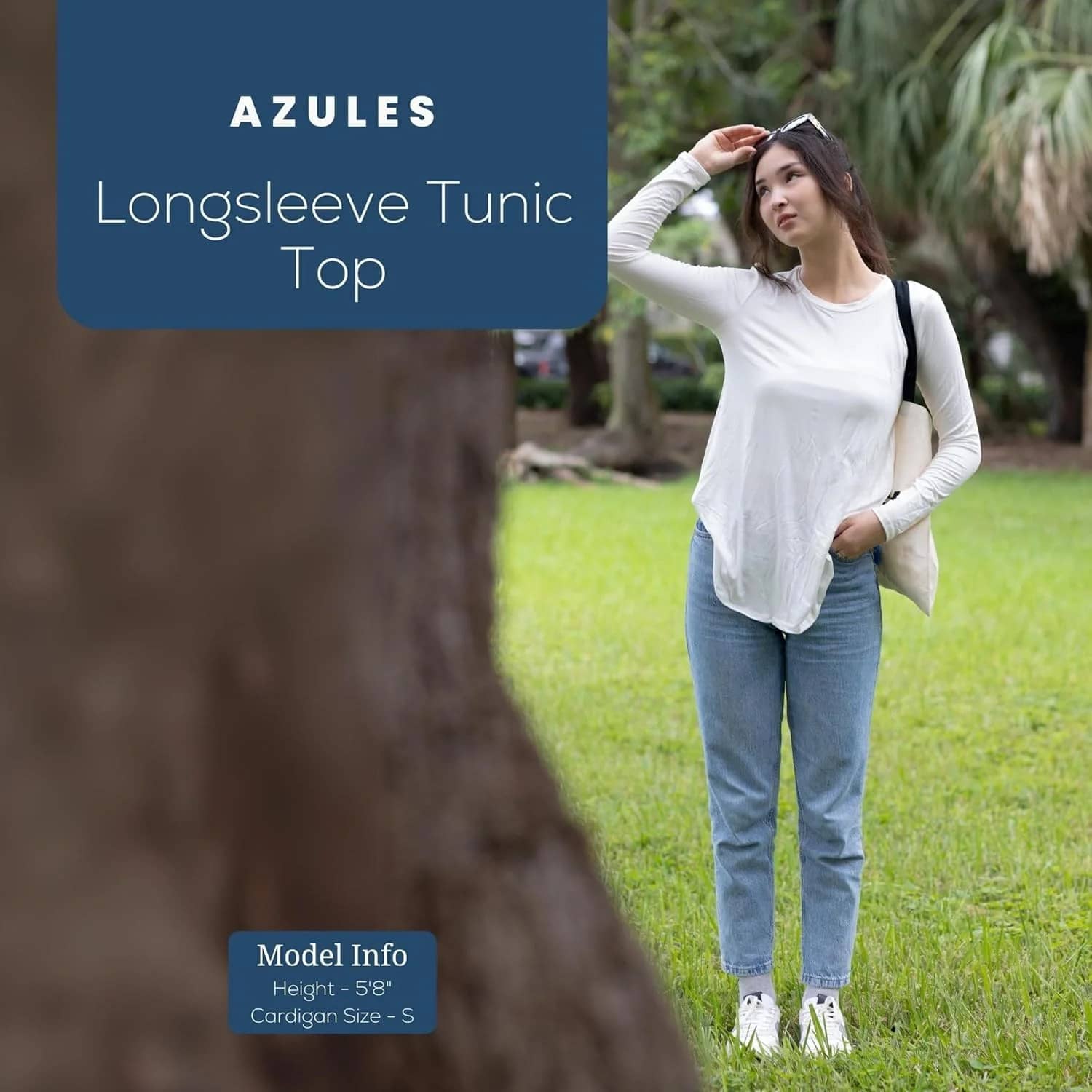 Azules Plus Size Long Sleeve Tunic Top – Casual Flowy Shirt - Image 6
