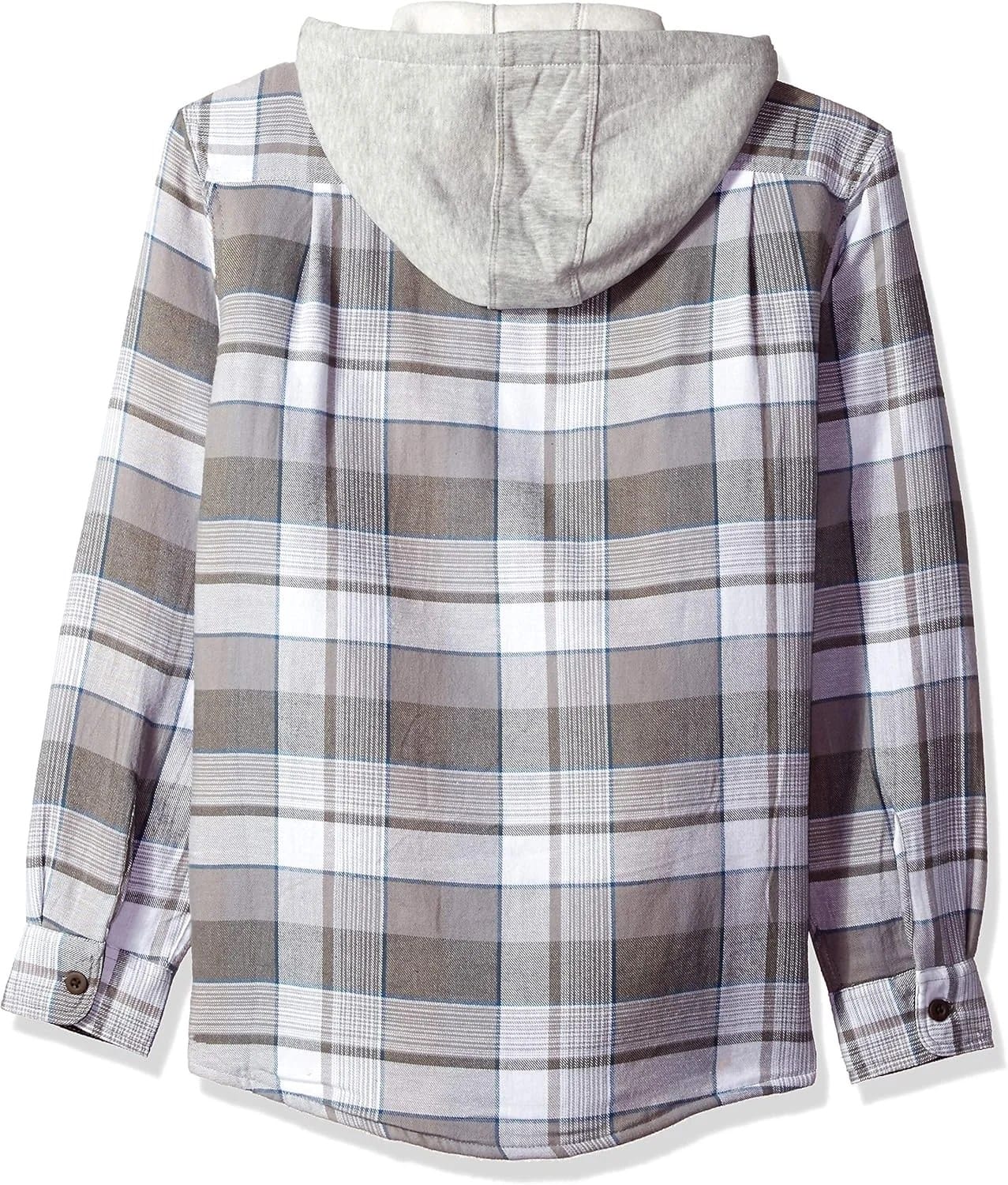 Wrangler Authentics Men's Quilted Flannel Shirt Jacket with Hood - Image 2