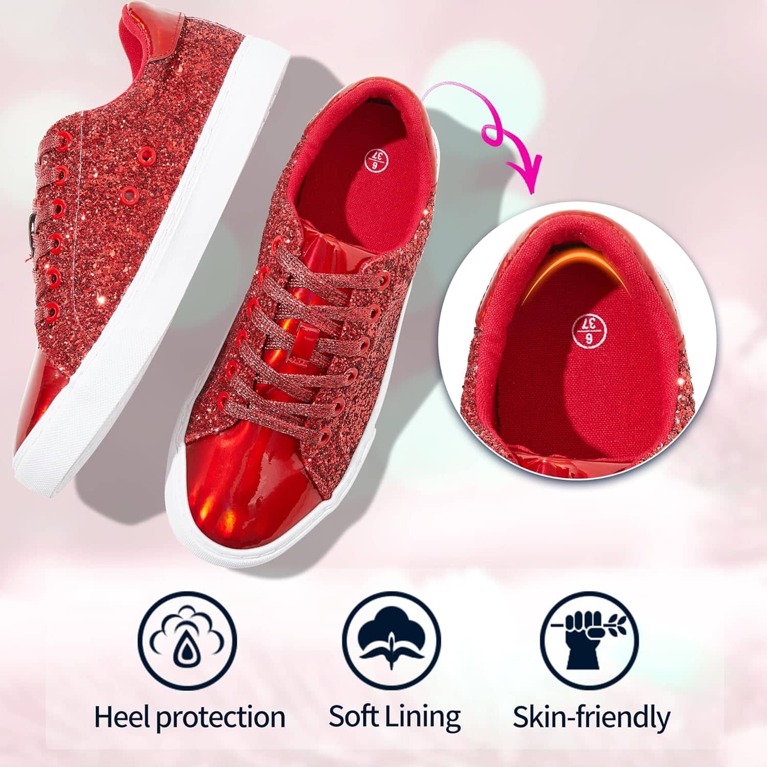 AISFAES Glitter Sneakers