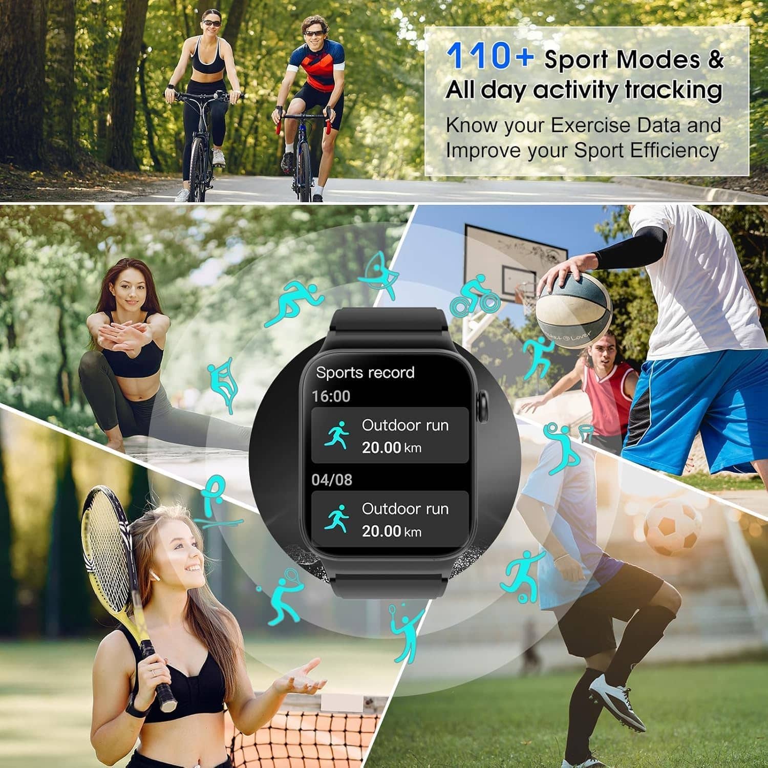 1.85" Smartwatch for Men & Women, Fitness Tracker - Image 3