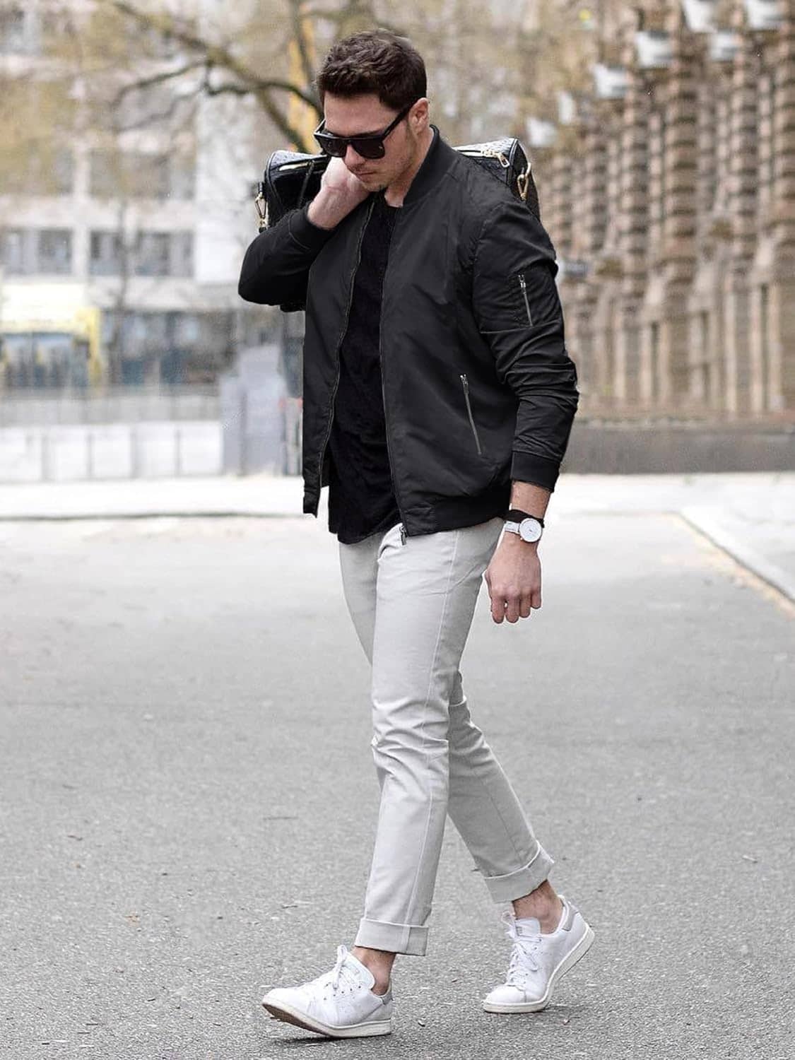 TACVASEN Men's Bomber Jacket Lightweight Windbreaker Zip-Up Coat - Image 6