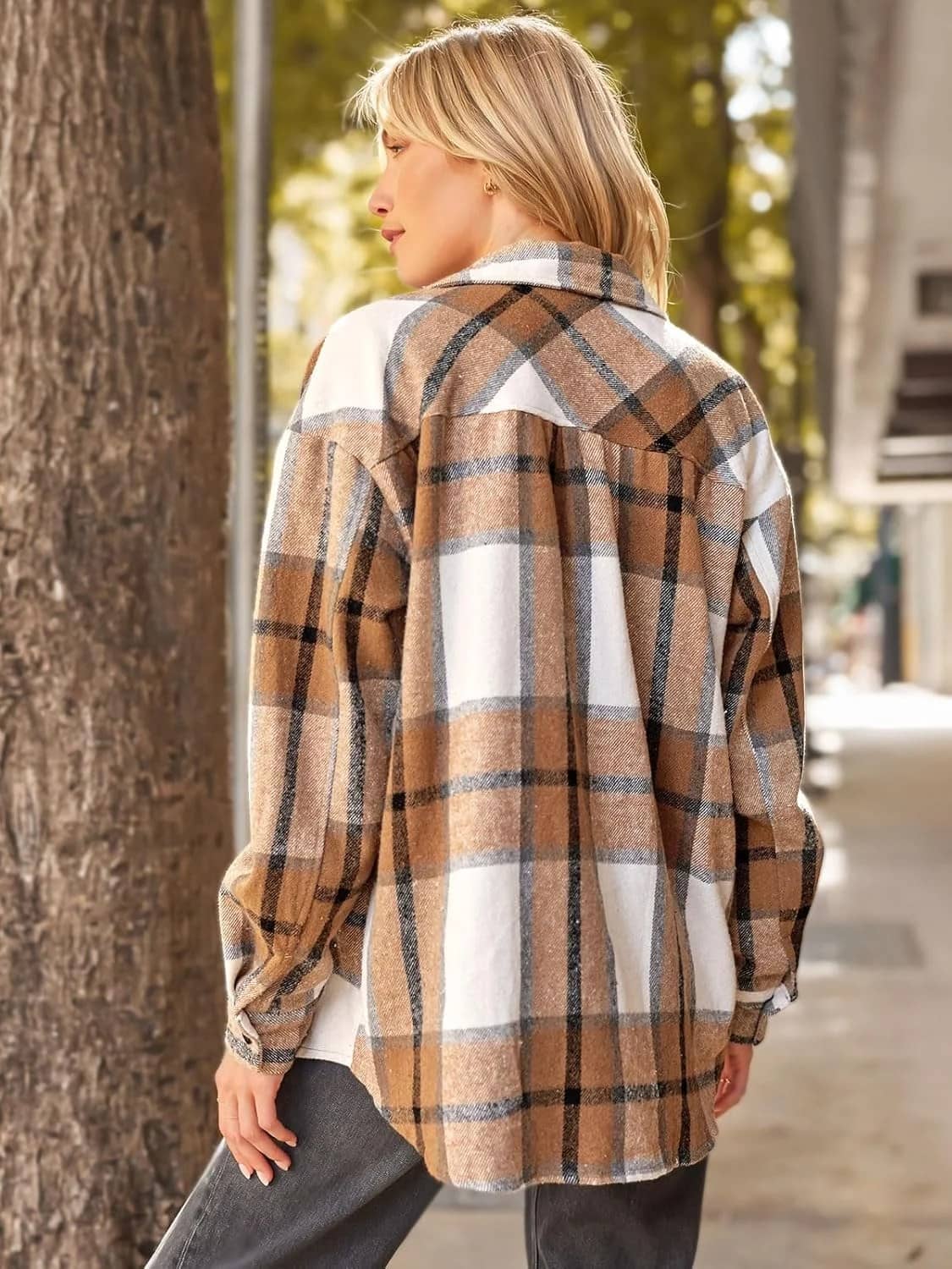 AUTOMET Women's Flannel Shackets: Stylish Plaid Shirts & Jackets 2024