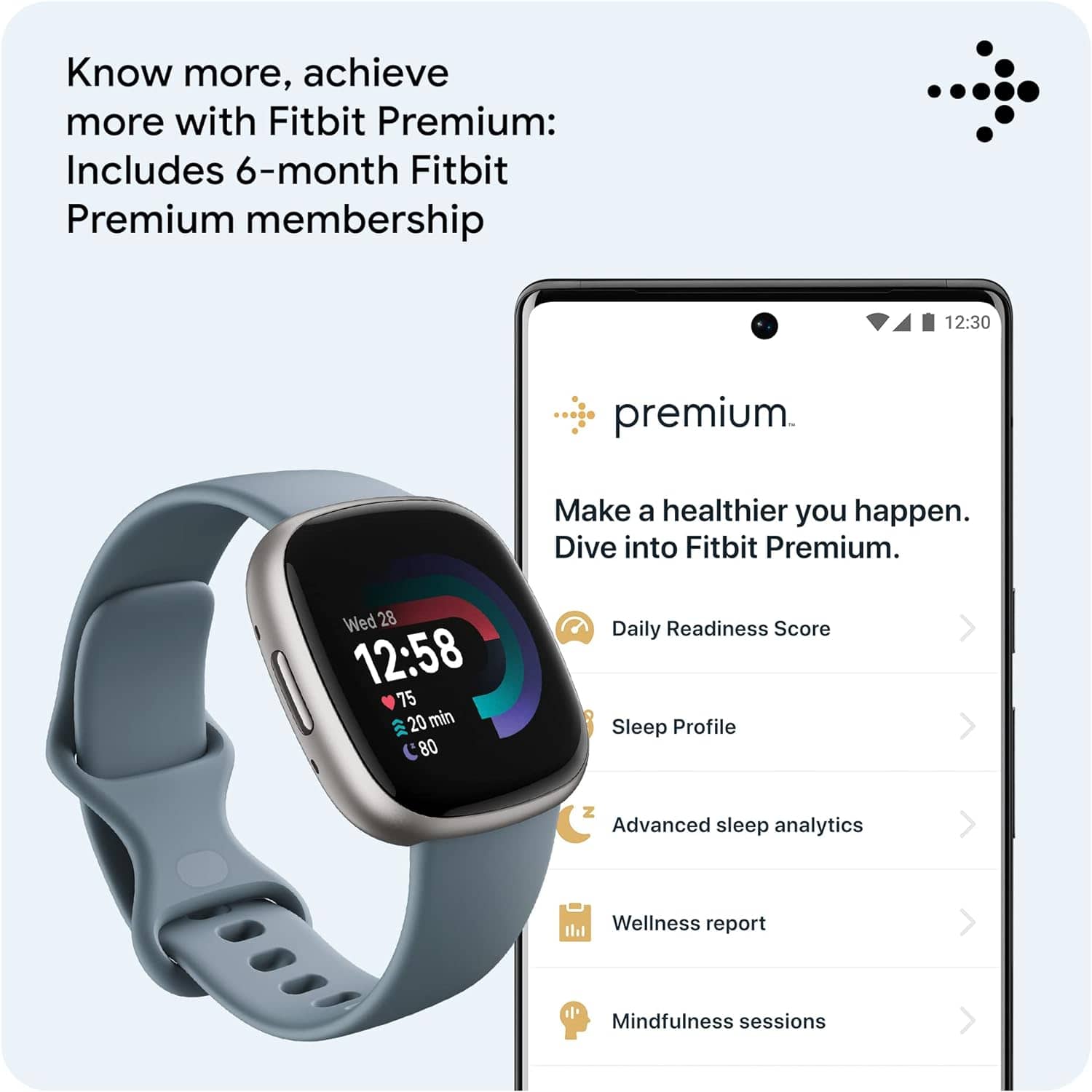 Fitbit Versa 4 Smartwatch with GPS, Heart Rate, Sleep Tracking - Image 3