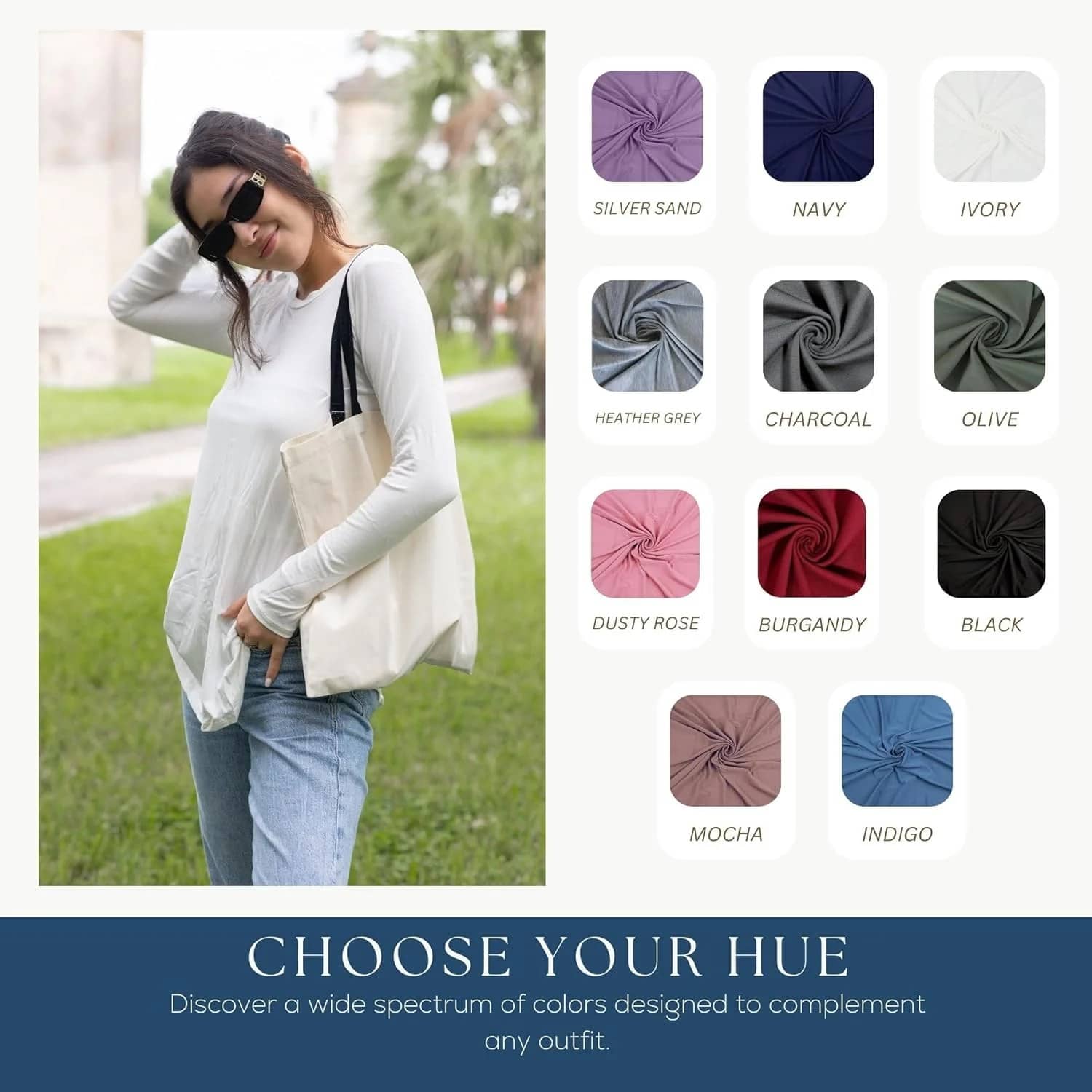 Azules Plus Size Long Sleeve Tunic Top – Casual Flowy Shirt - Image 7