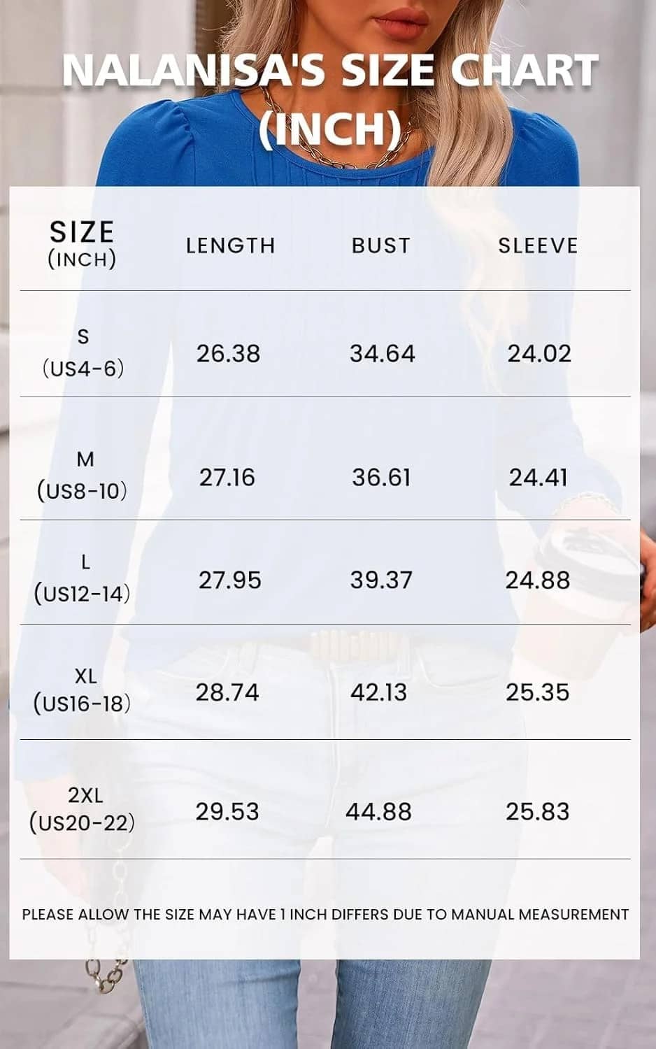 NALANISA Women's Fall Pleated Puff Sleeve Tunic Top - Image 7