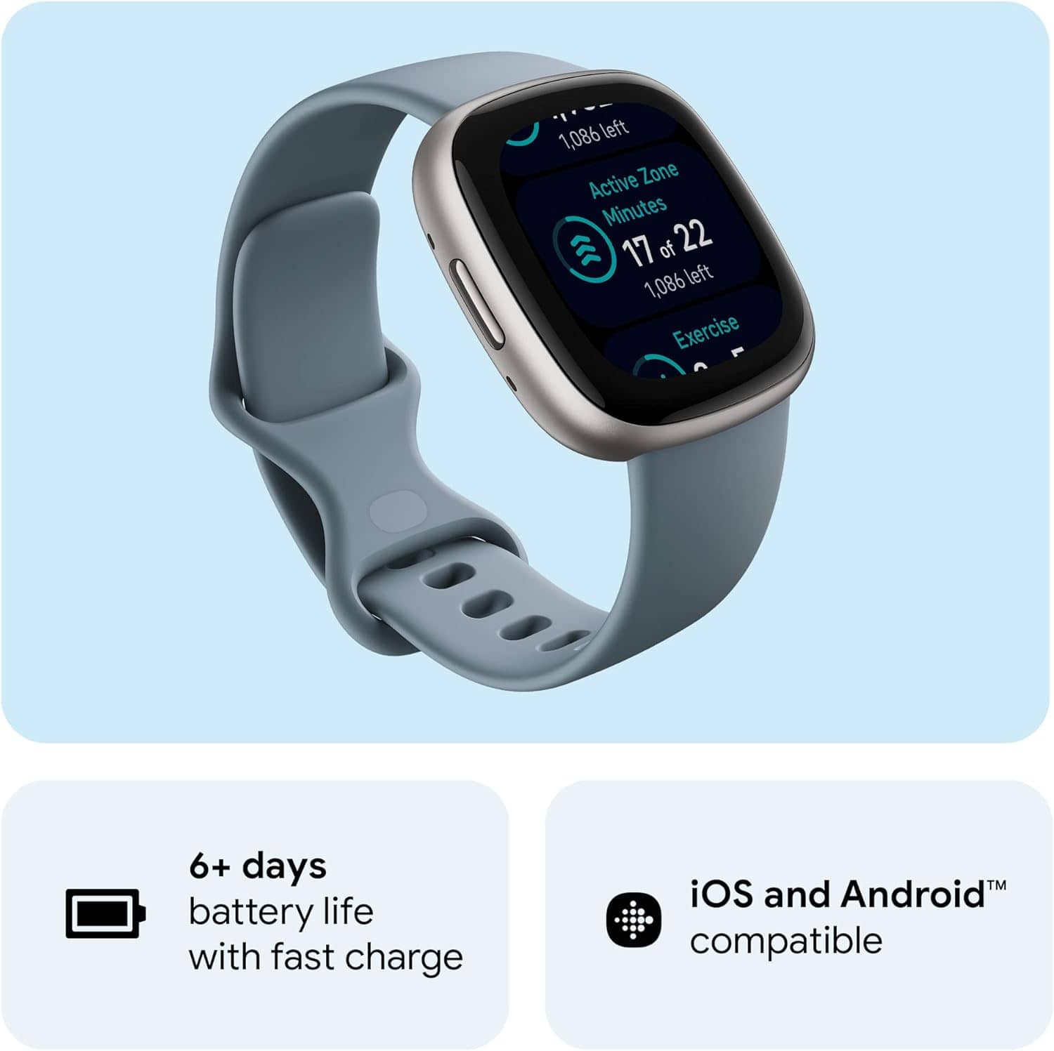 Fitbit Versa 4 Smartwatch with GPS, Heart Rate, Sleep Tracking - Image 4