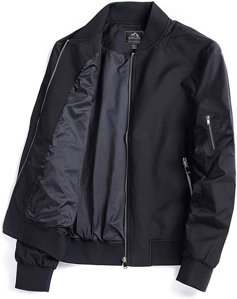 TACVASEN Men's Bomber Jacket Lightweight Windbreaker Zip-Up Coat - Image 7