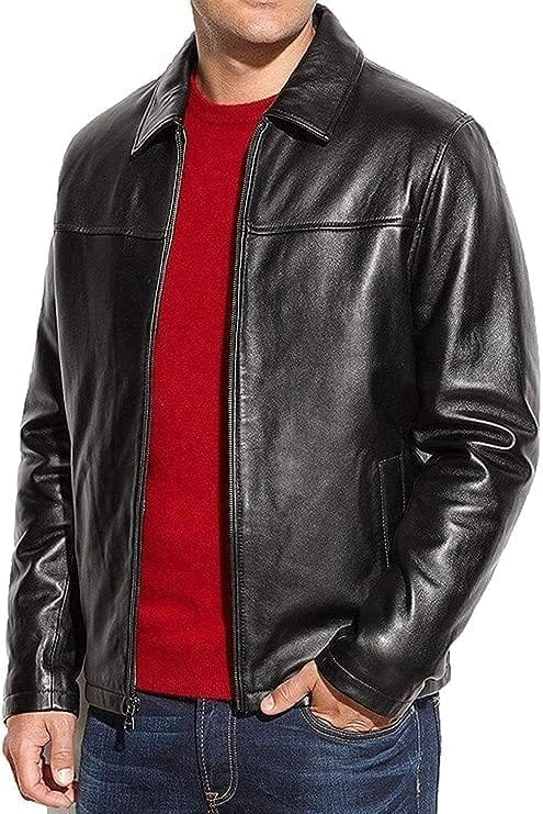 Men's Genuine Cowhide Leather Classic Jacket