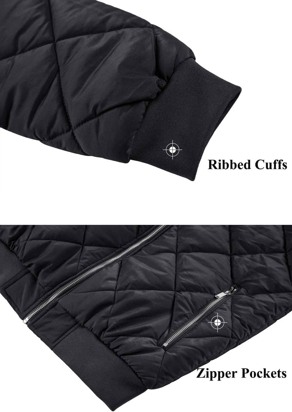 TACVASEN Men's Padded Jackets Winter Full Zipper Fleece Outwear Casual Windproof Bomber Varsity Coat - Image 6