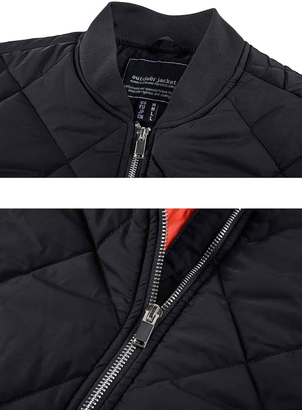 TACVASEN Men's Padded Jackets Winter Full Zipper Fleece Outwear Casual Windproof Bomber Varsity Coat - Image 5