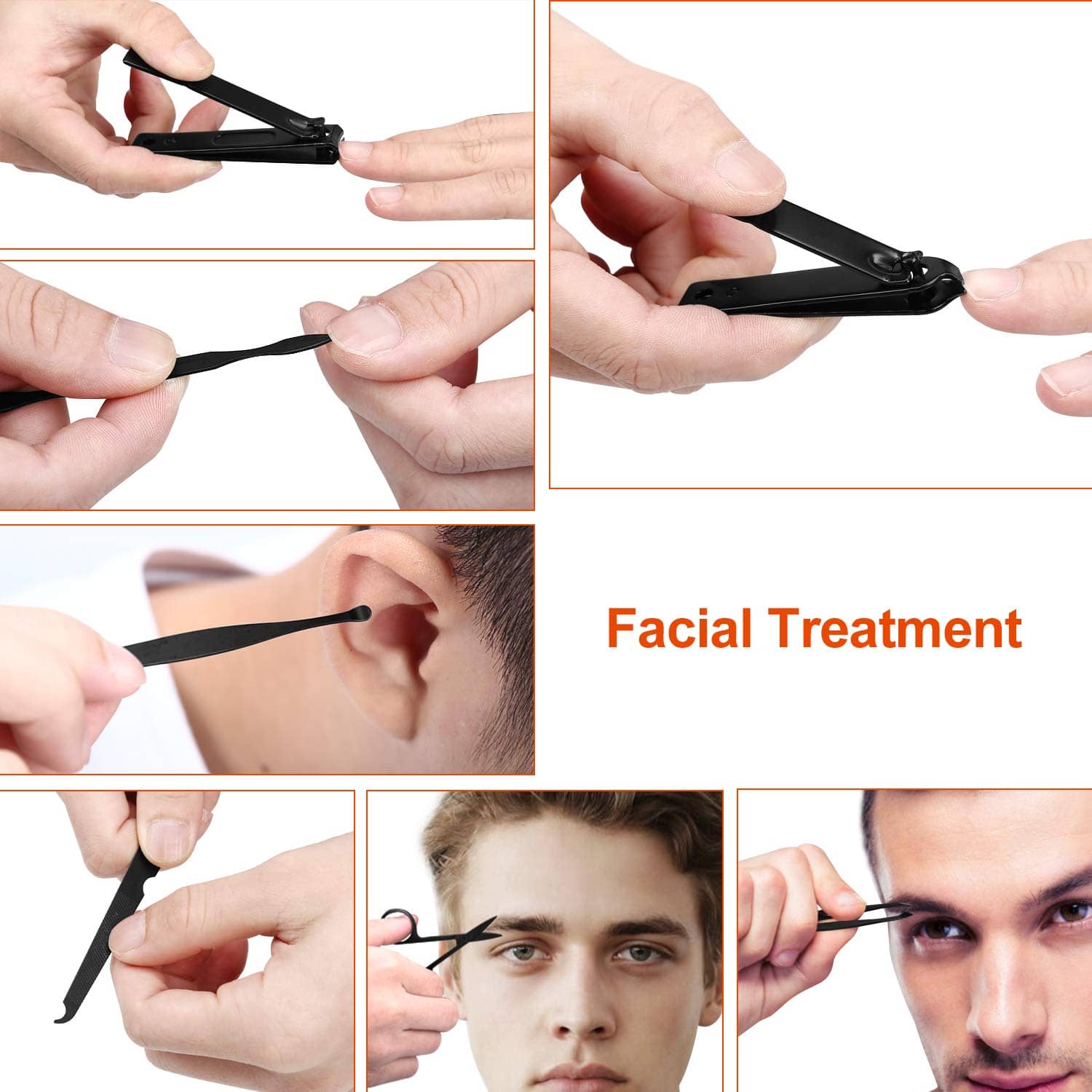 Manicure Set Personal Care Nail Clipper Kit Manicure Professional Manicure Pedicure Set Mens Accessories Personal Care Set Nail Grooming Kit Present for Men Husband Boyfriend Parent - Image 3