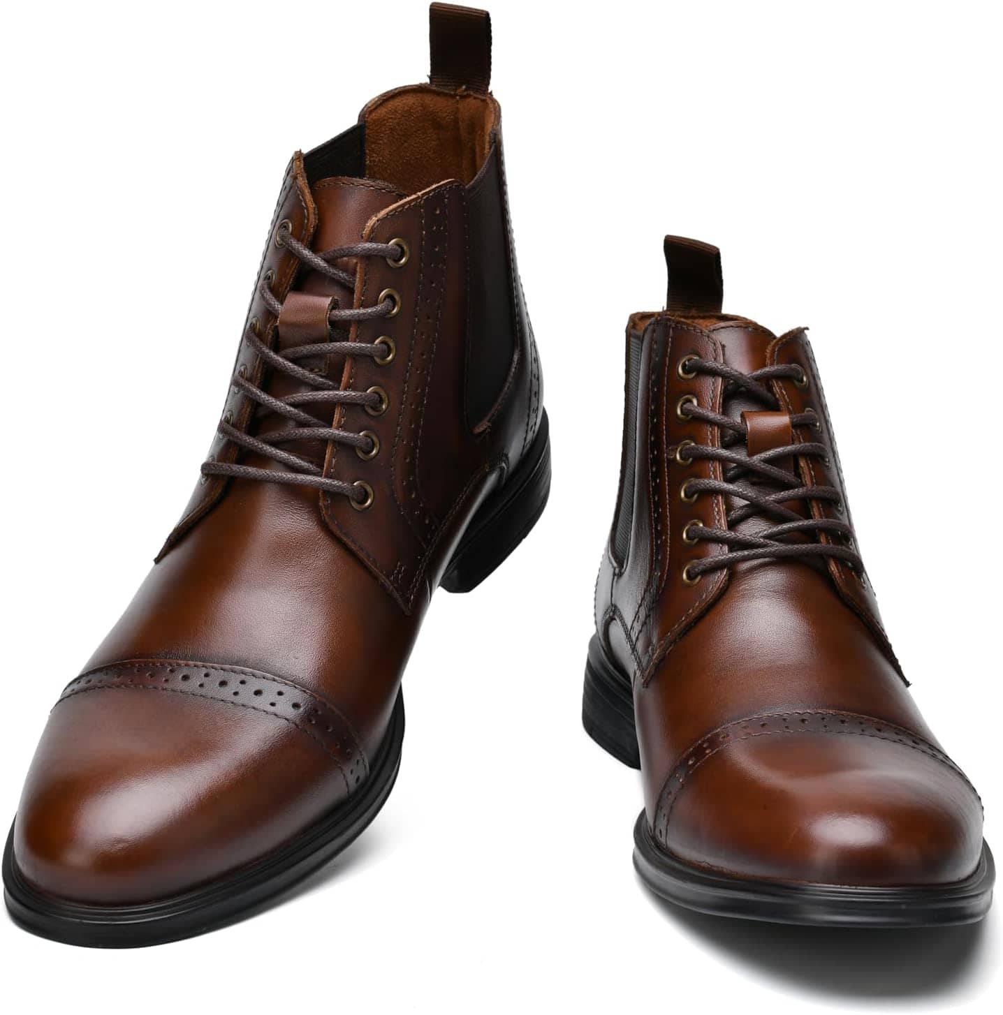 Men's Dress Boots Dress Boots For Men Leather Boots Ankle Causl Boots Between Casual And Dressy - Image 7