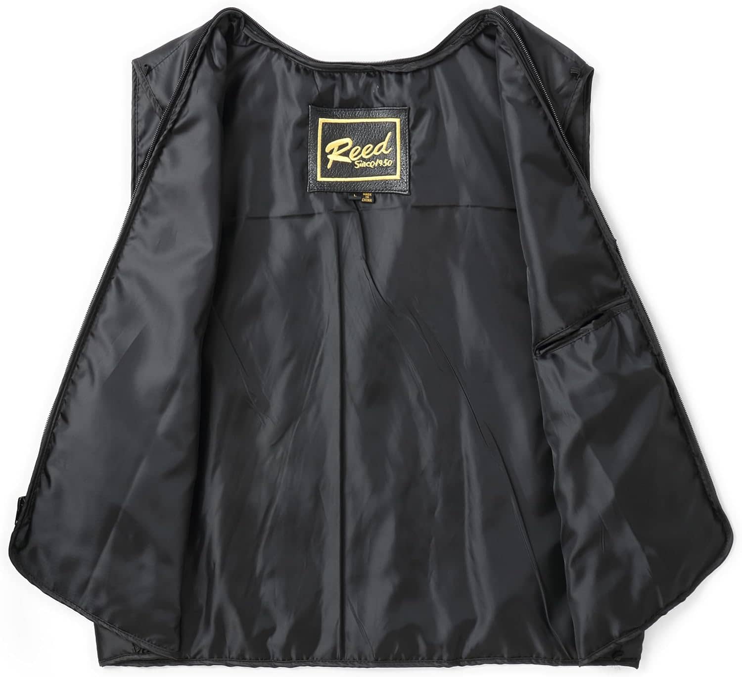 REED Men's American Style Bomber Genuine Leather Jacket - Image 11