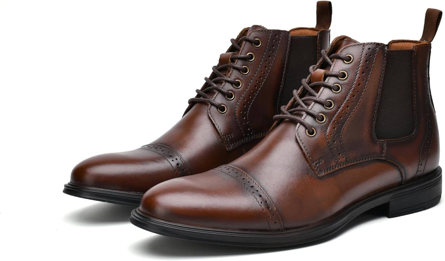 Men's Dress Boots Dress Boots For Men Leather Boots Ankle Causl Boots Between Casual And Dressy - Image 2