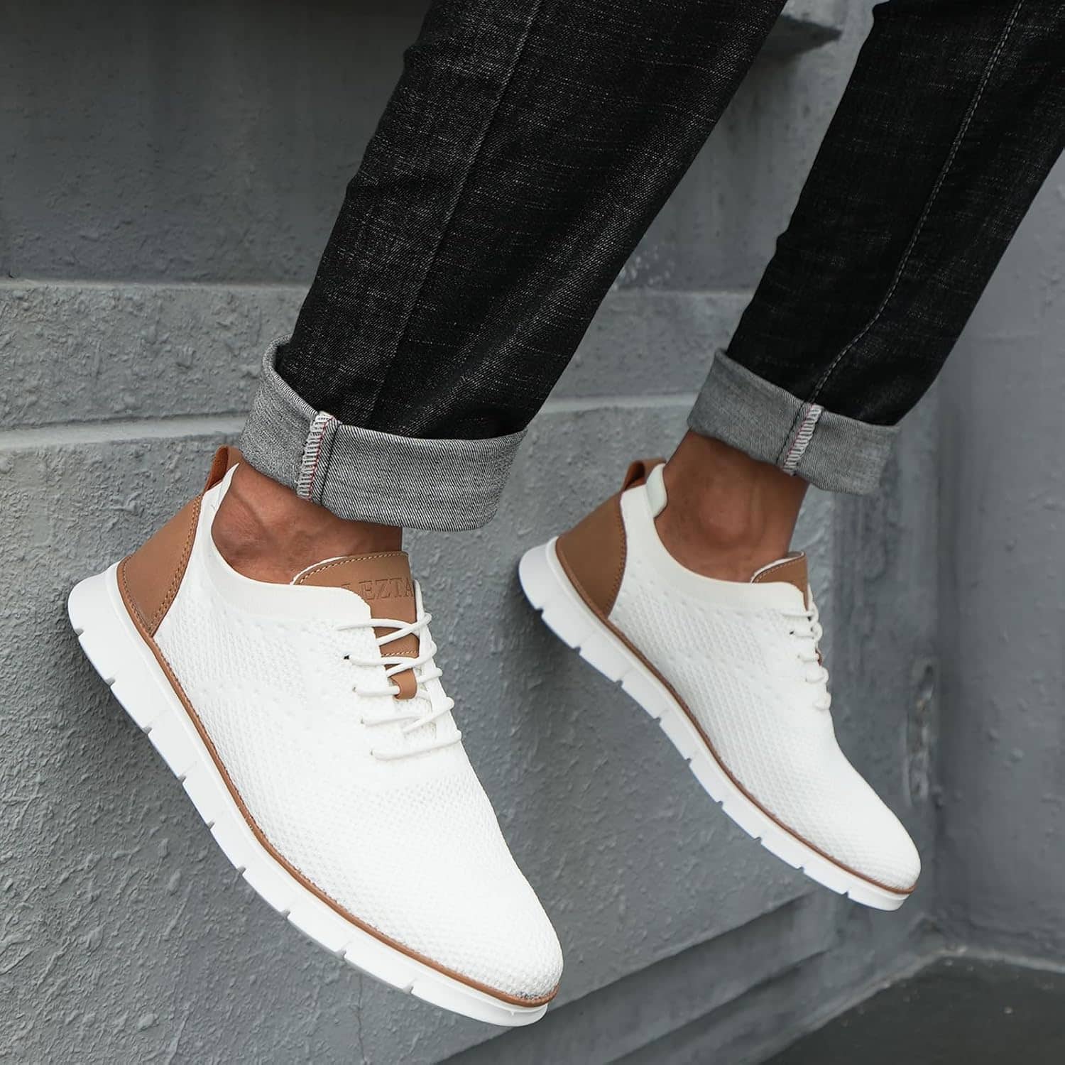 Men's Casual Dress Oxfords Sneakers Business Mesh Breathable Lightweight Walking Shoes Tennis Comfortable - Image 6