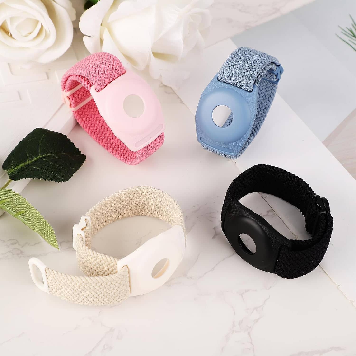 4pcs Holder for Princess Cruise Medallion, Adjustable Braided Wristband Bracelet for Princess Medallion Holder Accessories Comfortable & Breathable Watch Band fit Men Women (4 Colors) - Image 3