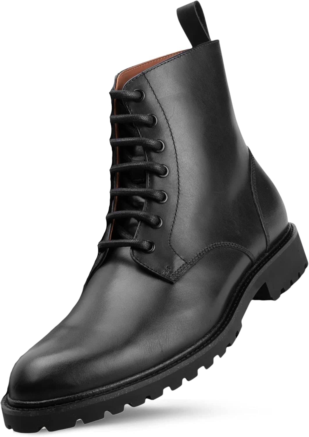 Dunross & Sons Boots For Men. Leather Boots For Men. Austin Mens Lace-Up Boot. Combat Boots For Men. Black Boots. Mens Gifts