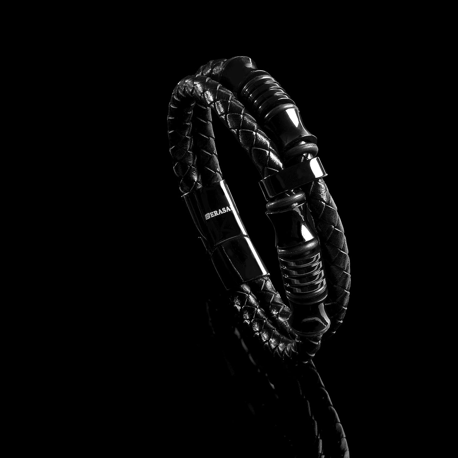 SERASAR Premium Leather Bracelet Men | Stainless Steel Magnetic Clasp | Three Colors | Jewelry Box Included - Image 8