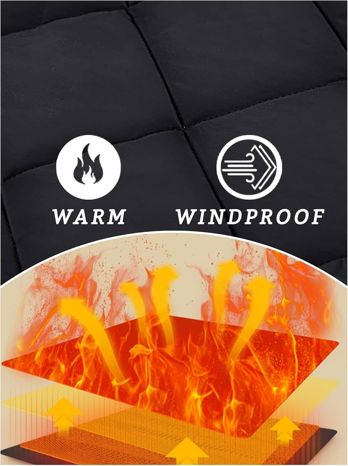 TACVASEN Men's Padded Jackets Winter Full Zipper Fleece Outwear Casual Windproof Bomber Varsity Coat - Image 2