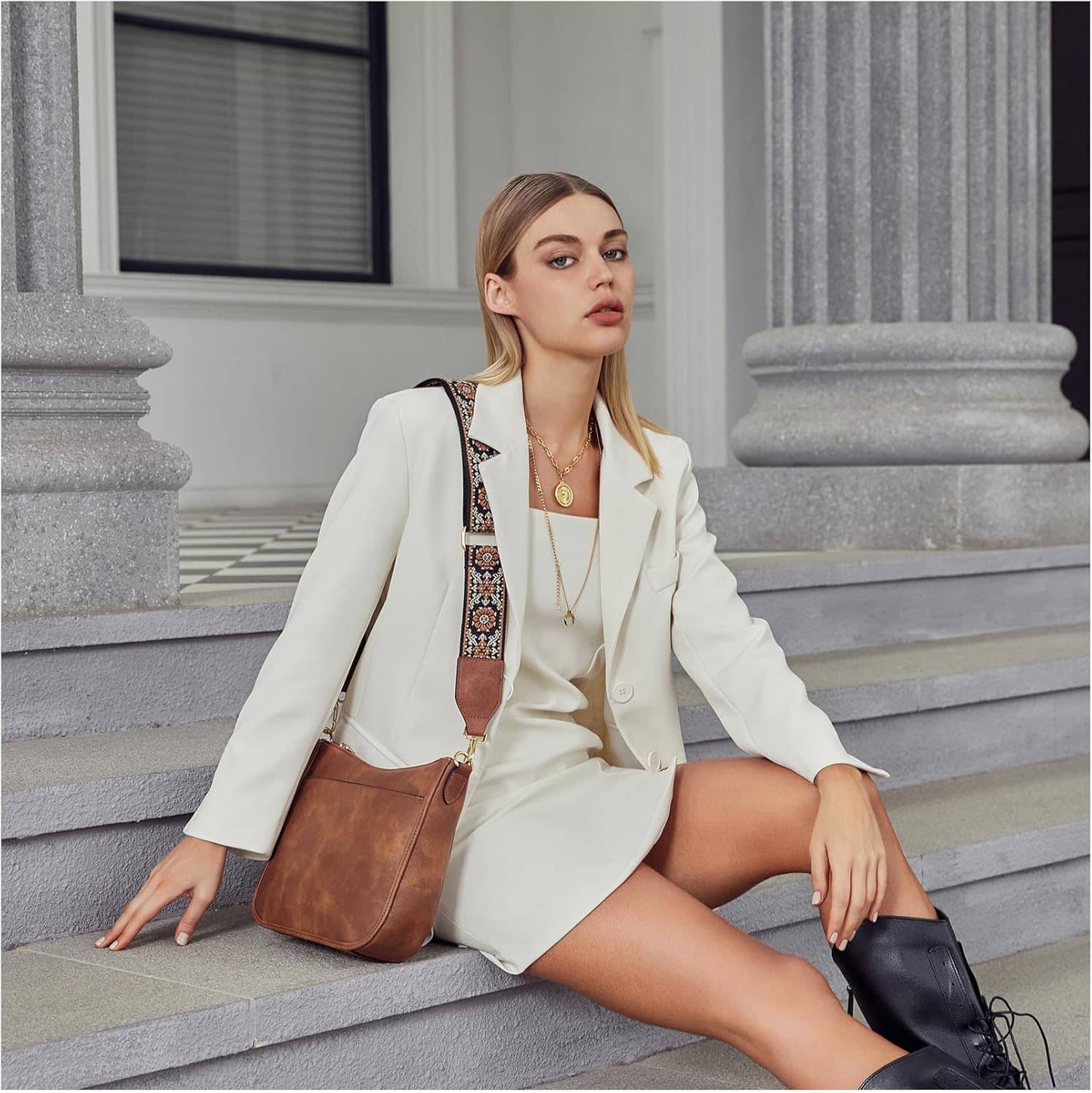 BOSTANTEN Crossbody Bags for Women Trendy Vegan Leather Hobo Purses Shoulder Handbags With Wide Shoulder Strap - Image 2