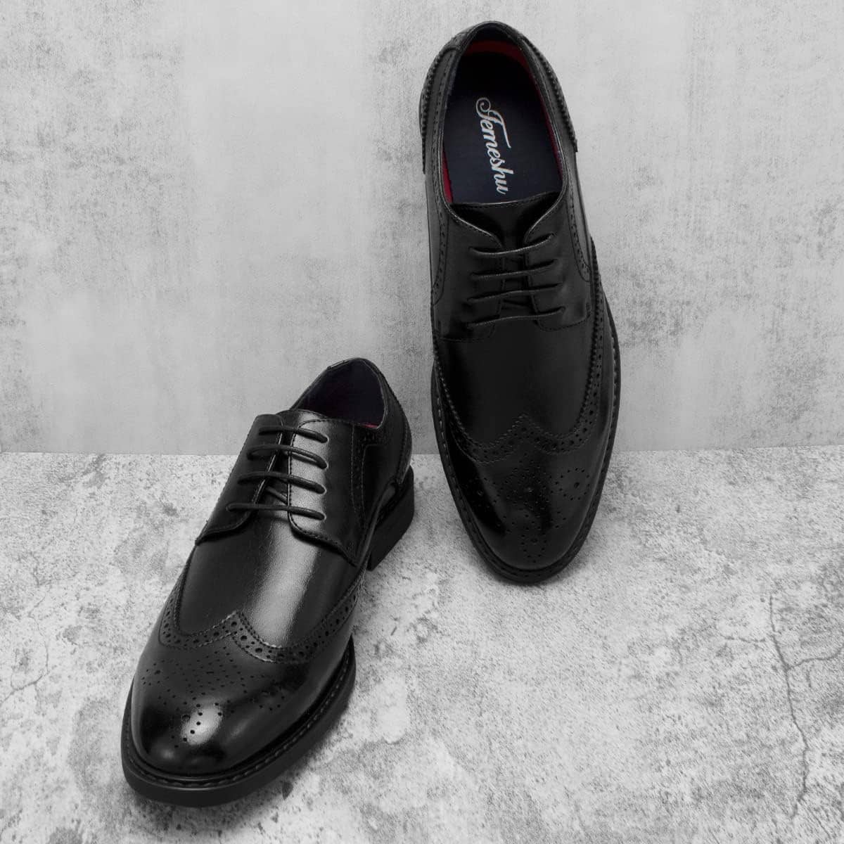 Temeshu Men's Dress Shoes Casual Oxford Shoes Business Formal Shoes - Image 2