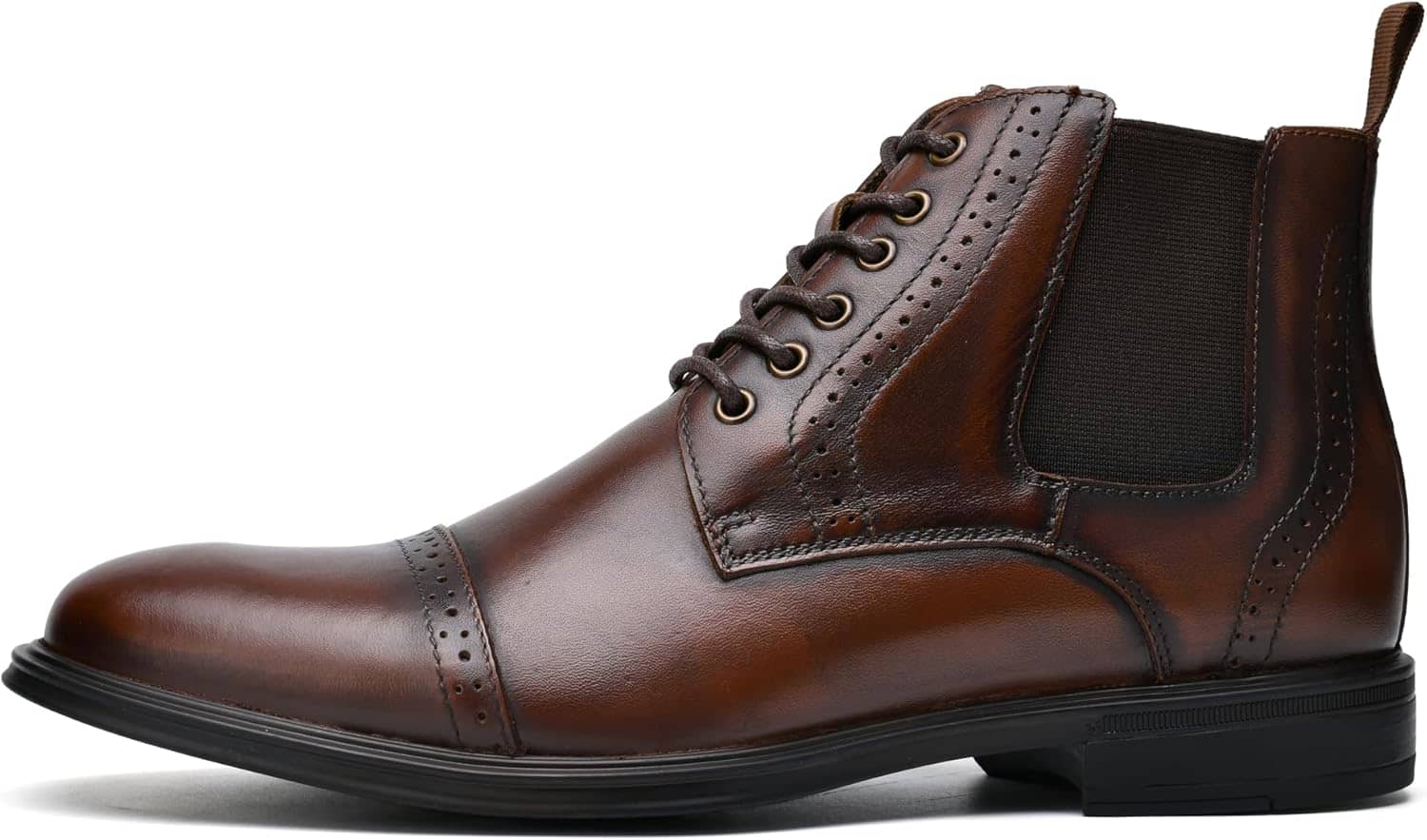 Men's Dress Boots Dress Boots For Men Leather Boots Ankle Causl Boots Between Casual And Dressy - Image 4