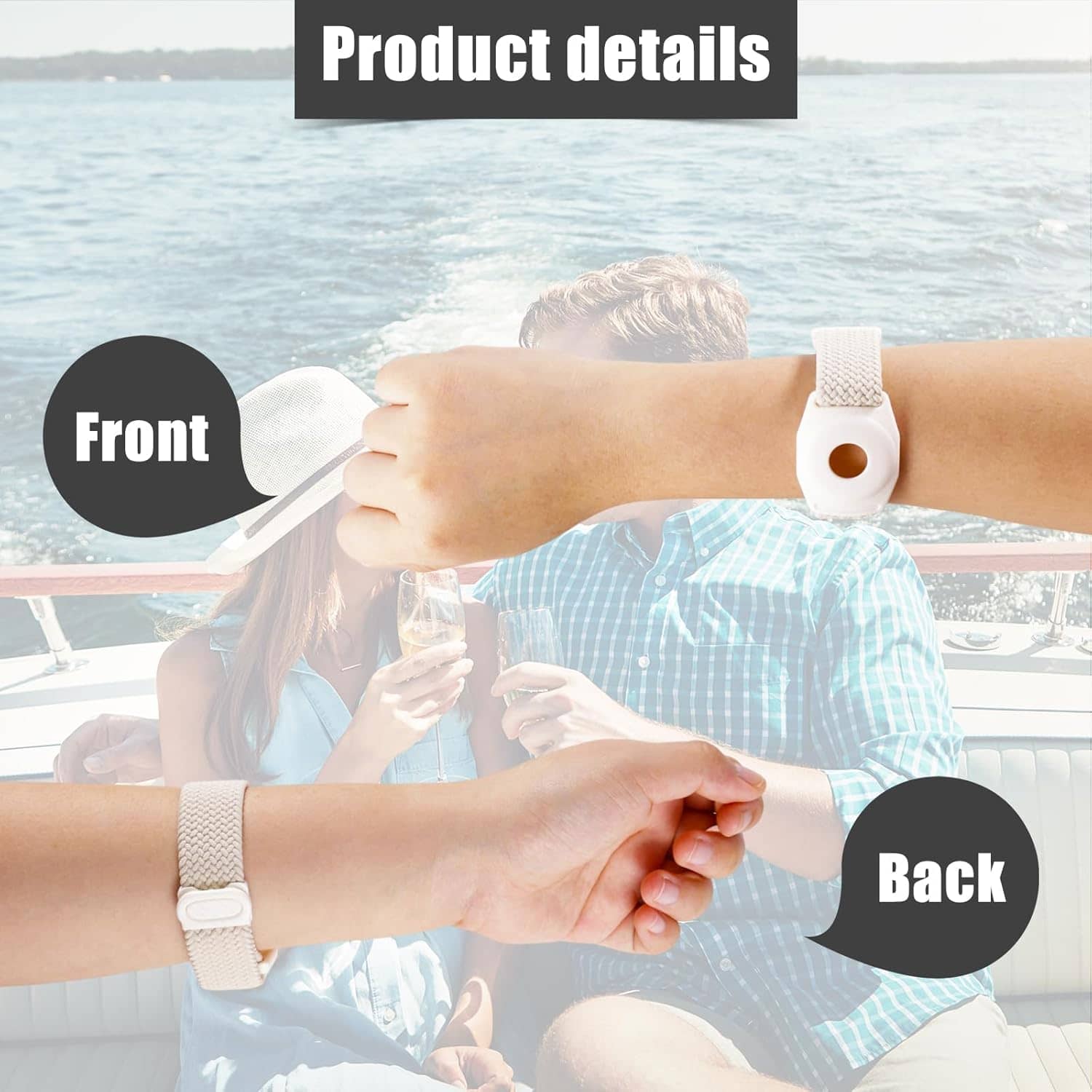 4pcs Holder for Princess Cruise Medallion, Adjustable Braided Wristband Bracelet for Princess Medallion Holder Accessories Comfortable & Breathable Watch Band fit Men Women (4 Colors) - Image 4