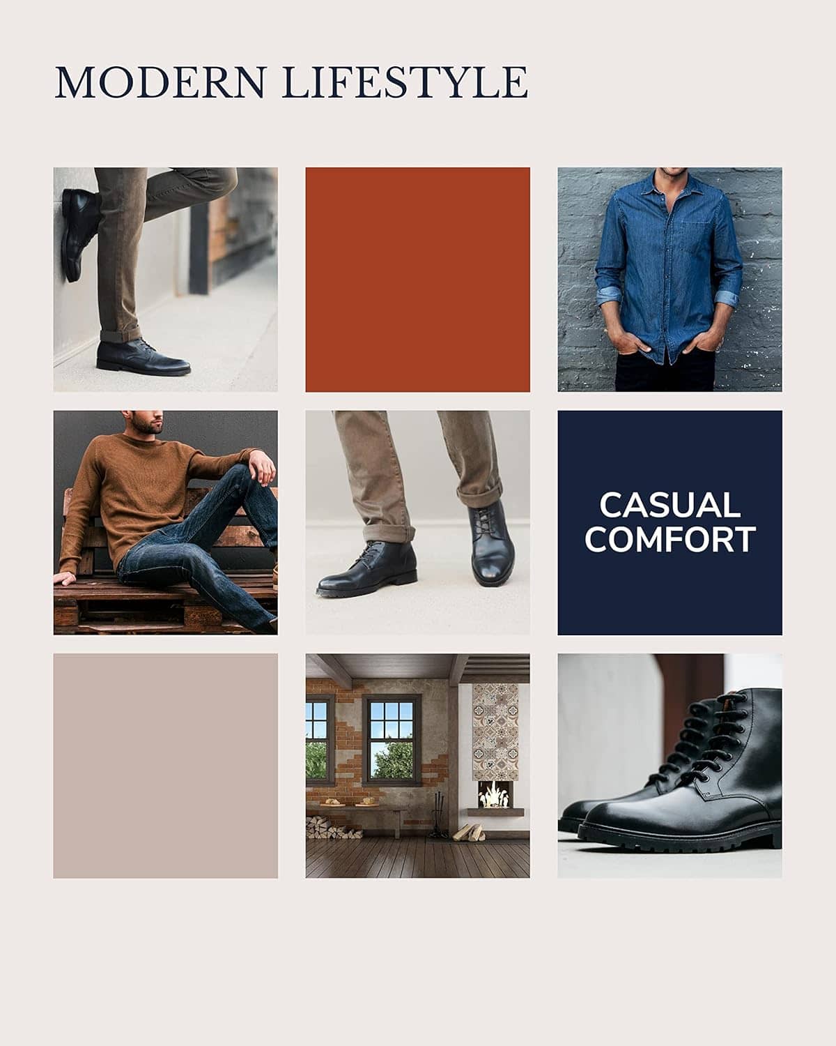 Dunross & Sons Boots For Men. Leather Boots For Men. Austin Mens Lace-Up Boot. Combat Boots For Men. Black Boots. Mens Gifts - Image 3