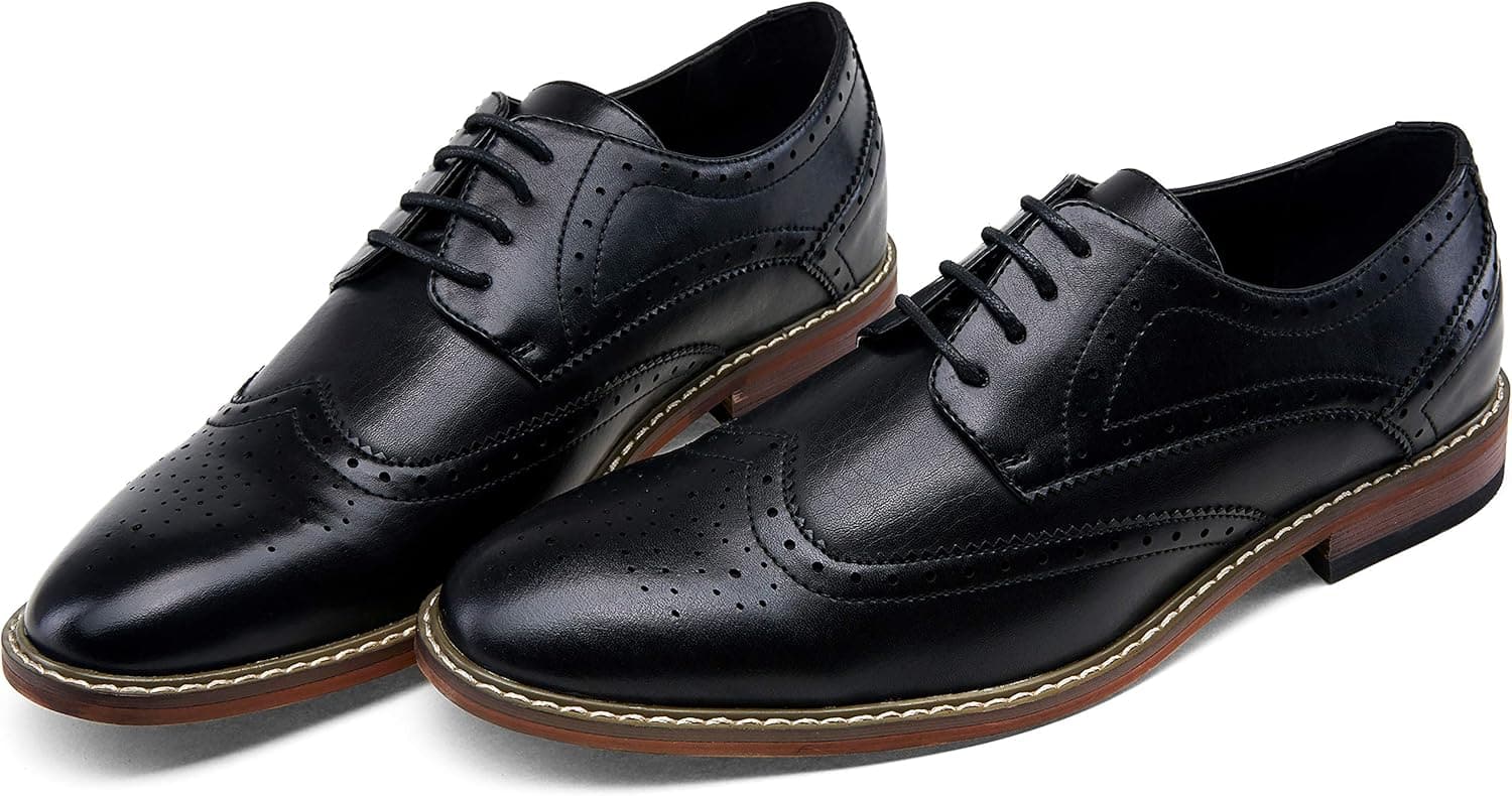 Vostey Men's Dress Shoes Oxford Shoes Formal Dress Shoes for Men Business Derby Shoes - Image 7