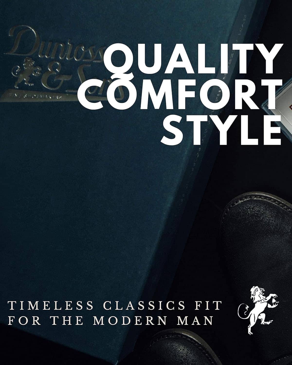 Dunross & Sons Boots For Men. Leather Boots For Men. Austin Mens Lace-Up Boot. Combat Boots For Men. Black Boots. Mens Gifts - Image 5