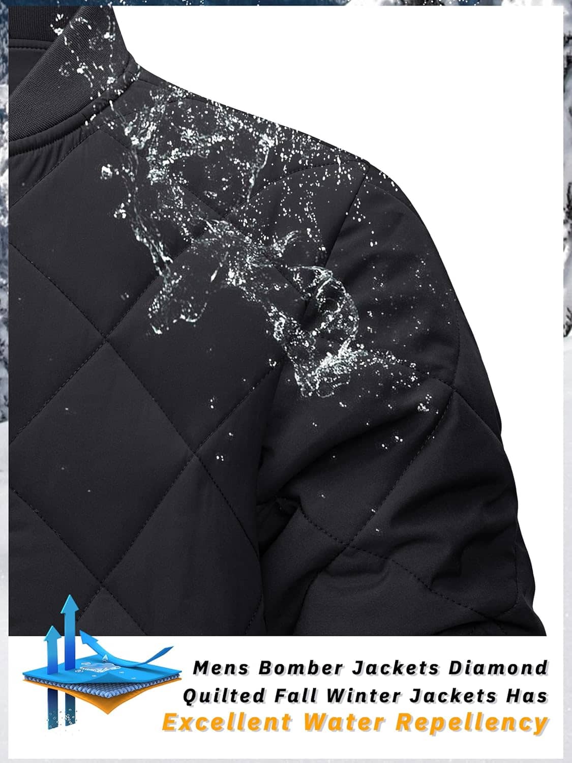 TACVASEN Men's Padded Jackets Winter Full Zipper Fleece Outwear Casual Windproof Bomber Varsity Coat - Image 3