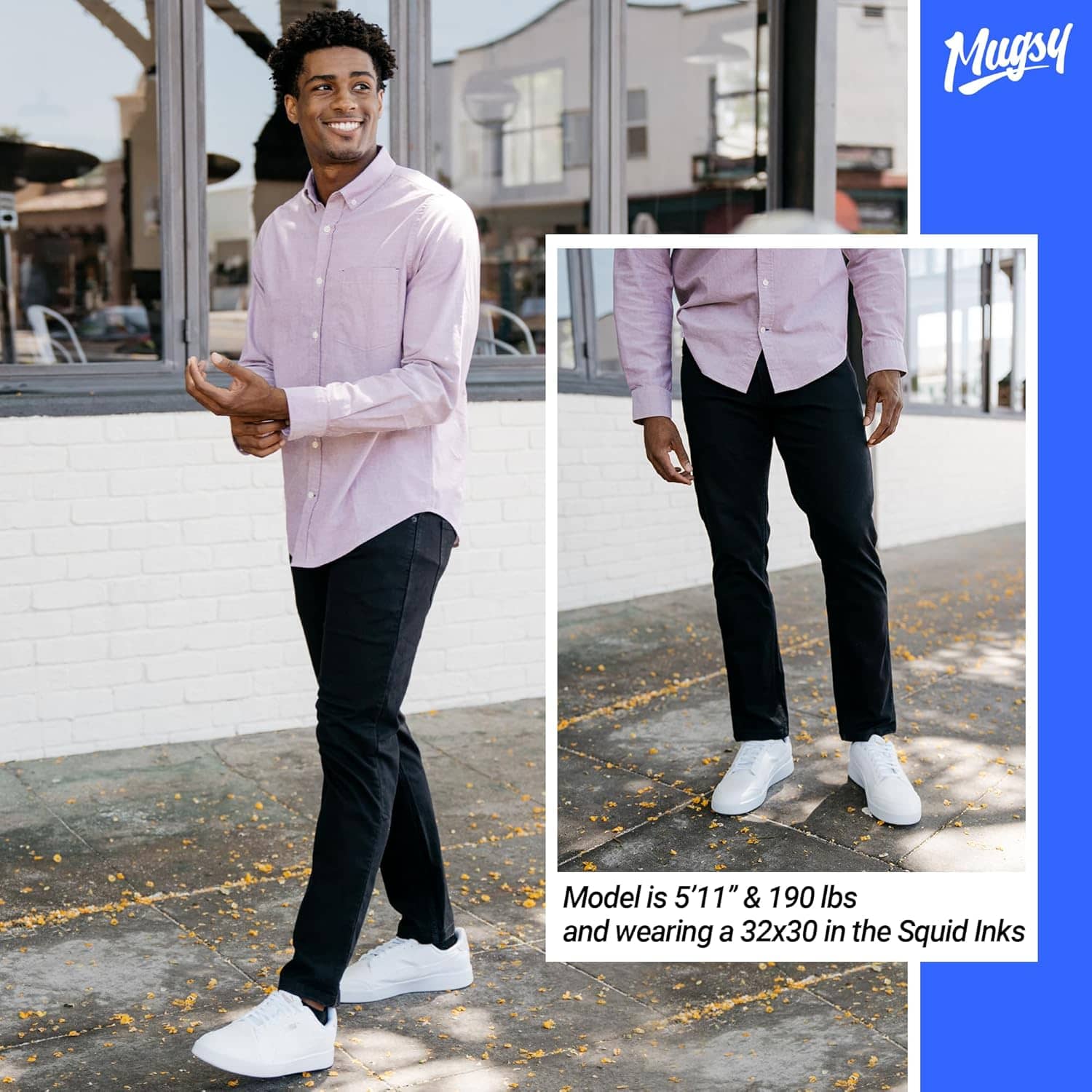 Mugsy Men's Jeans - Classic Fit Stretch Denim Jeans for Men - Comfortable & Flexible Pants for Men - True to Size - Image 8