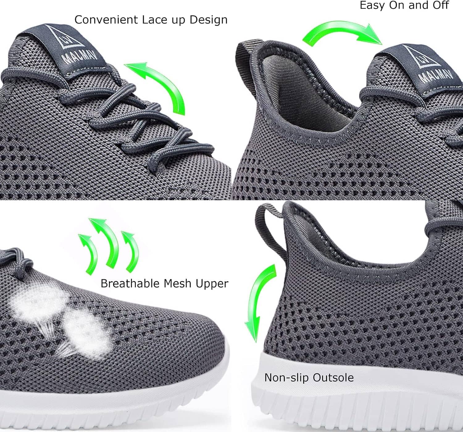 VAMJAM Men's Running Shoes Ultra Lightweight Breathable Walking Shoes Non Slip Athletic Fashion Sneakers Mesh Workout Casual Sports Shoes - Image 3