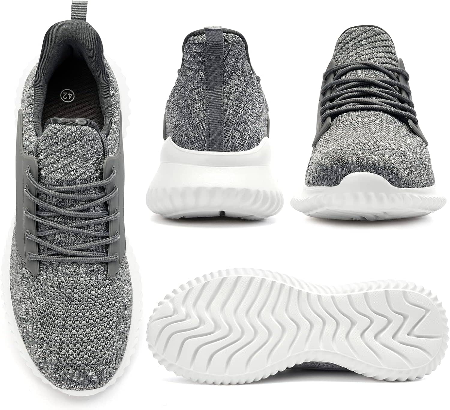 Akk Walking Shoes for Men Sneakers - Slip on Memory Foam Running Tennis Shoes for Athletic Workout Gym Jogging Indoor Outdoor Lightweight Breathable Casual Sneakers - Image 5