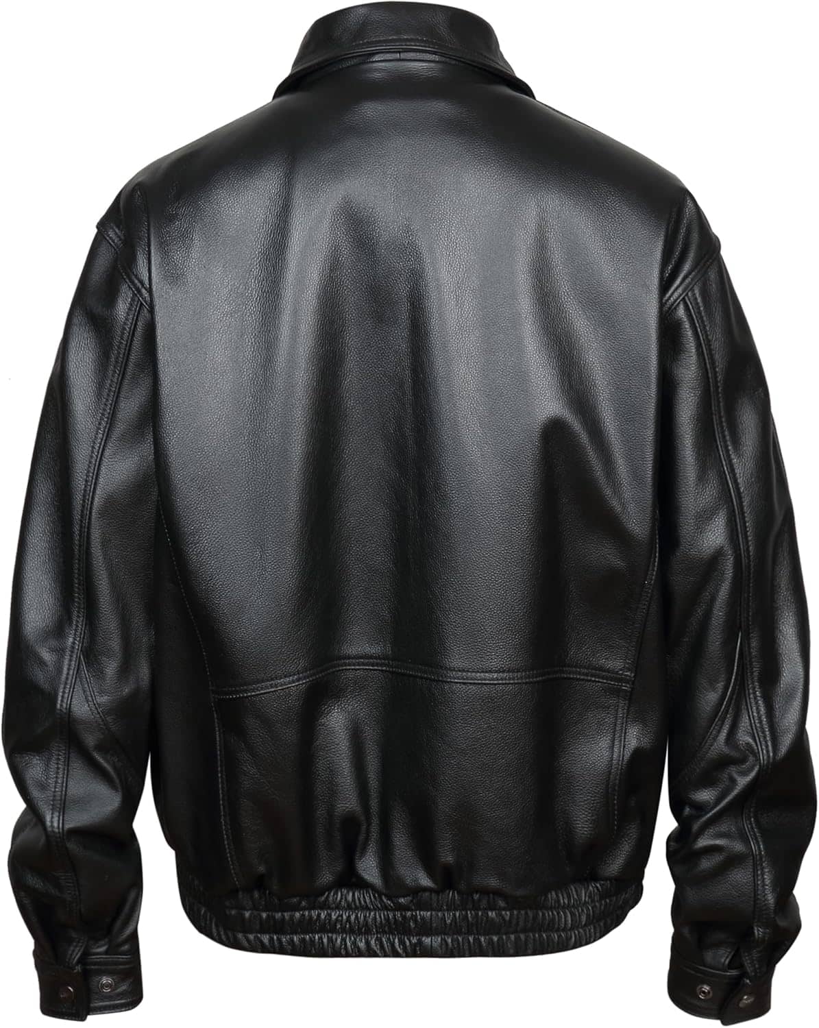 REED Men's American Style Bomber Genuine Leather Jacket - Image 4
