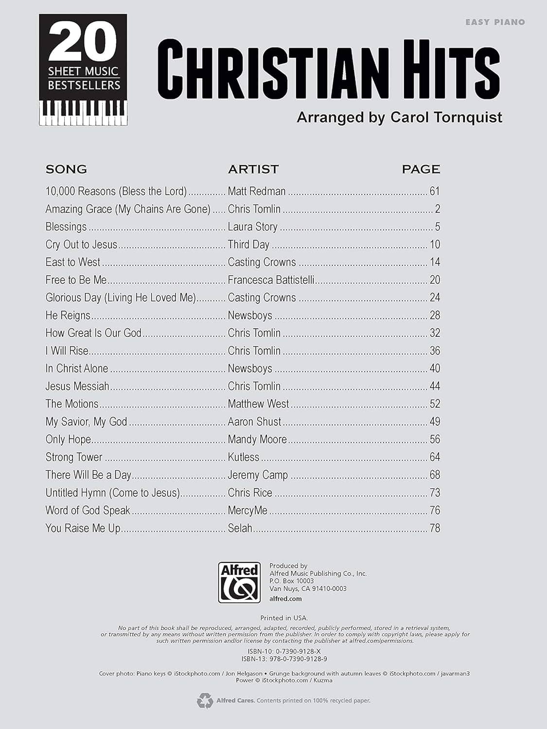 Christian Hits: Easy Piano (20 Sheet Music Bestsellers) - Image 2