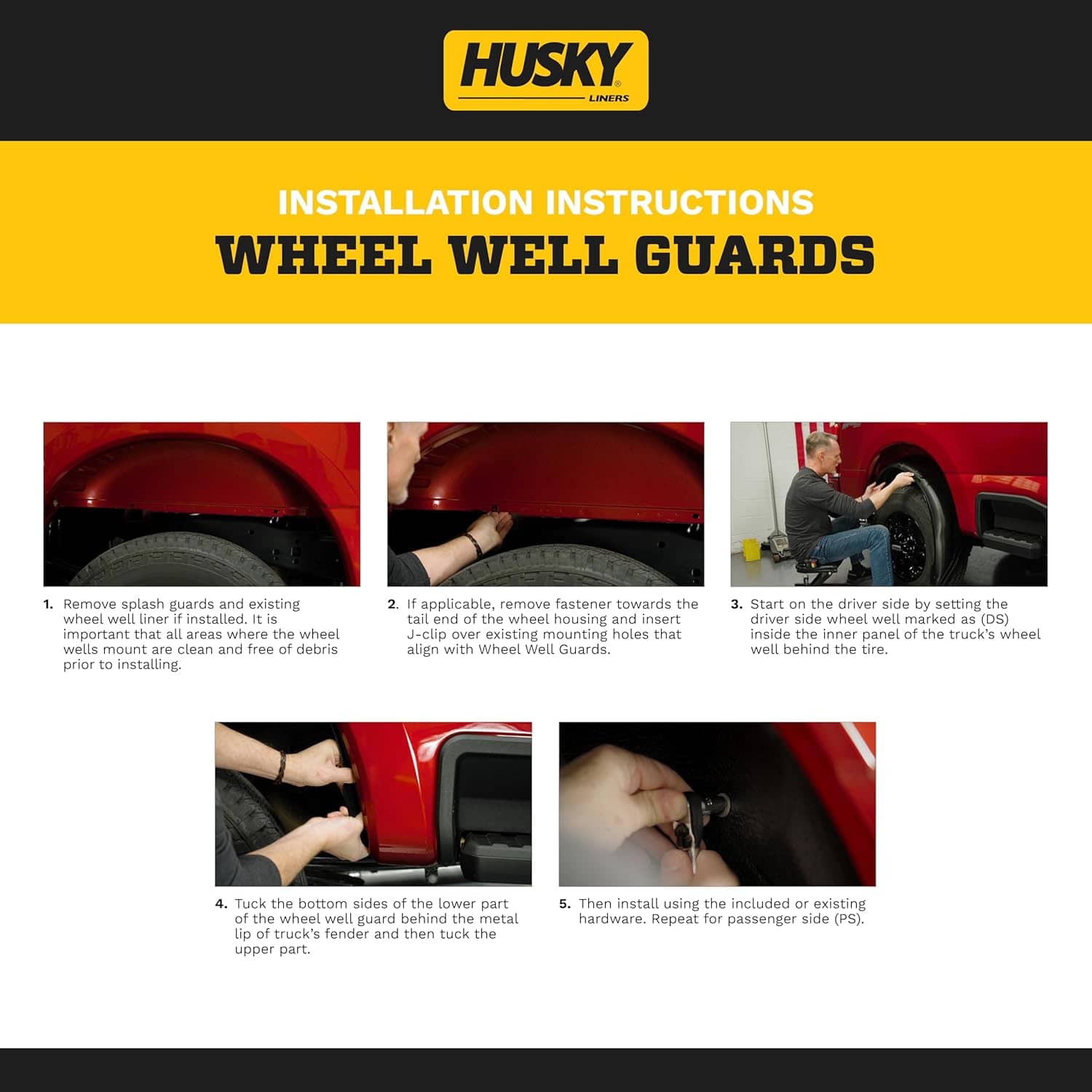 Husky Liners - Rear Wheel Well Guards | 2006-2014 Ford F-150 - Black, 2 Pc. | 79101 - Image 5