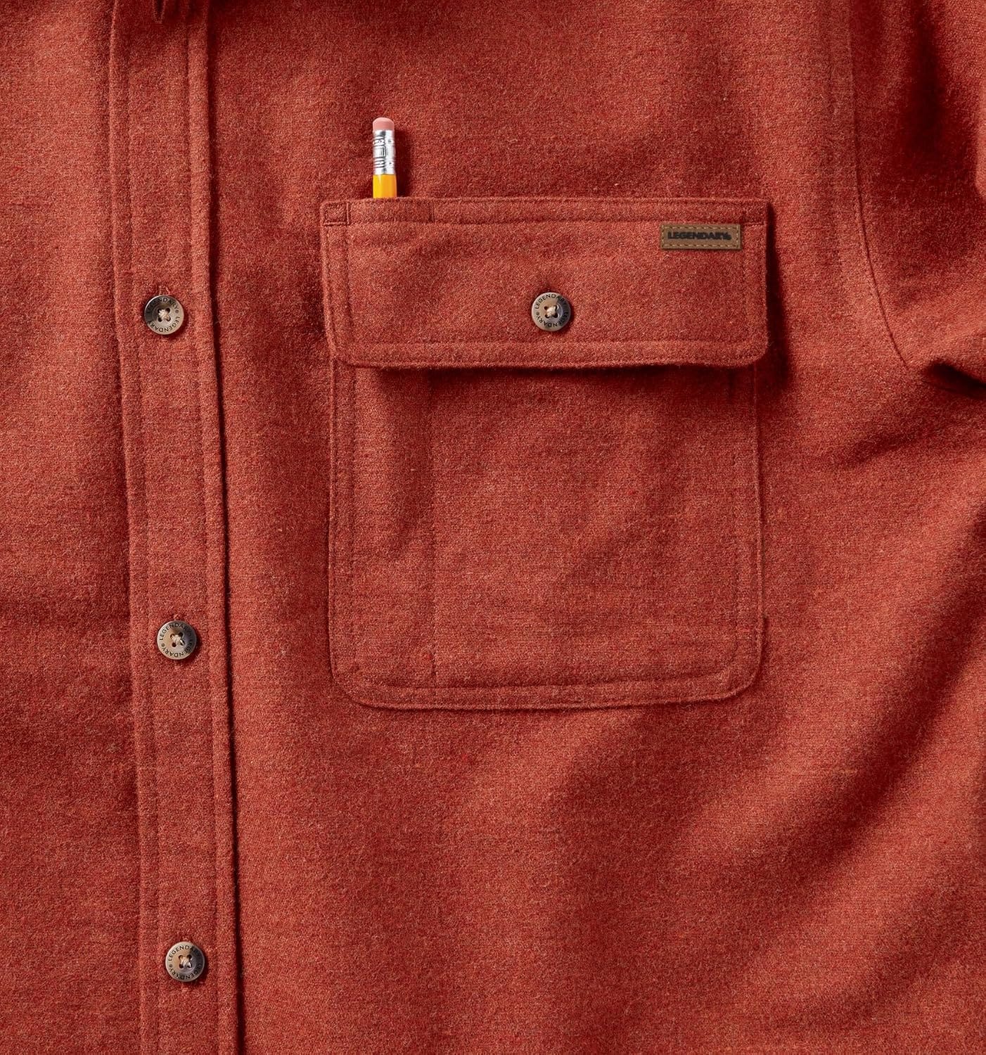 Legendary Whitetails Men's Buck Camp Flannel, Long Sleeve Plaid Button Down Casual Shirt, Corduroy Cuffs - Image 3