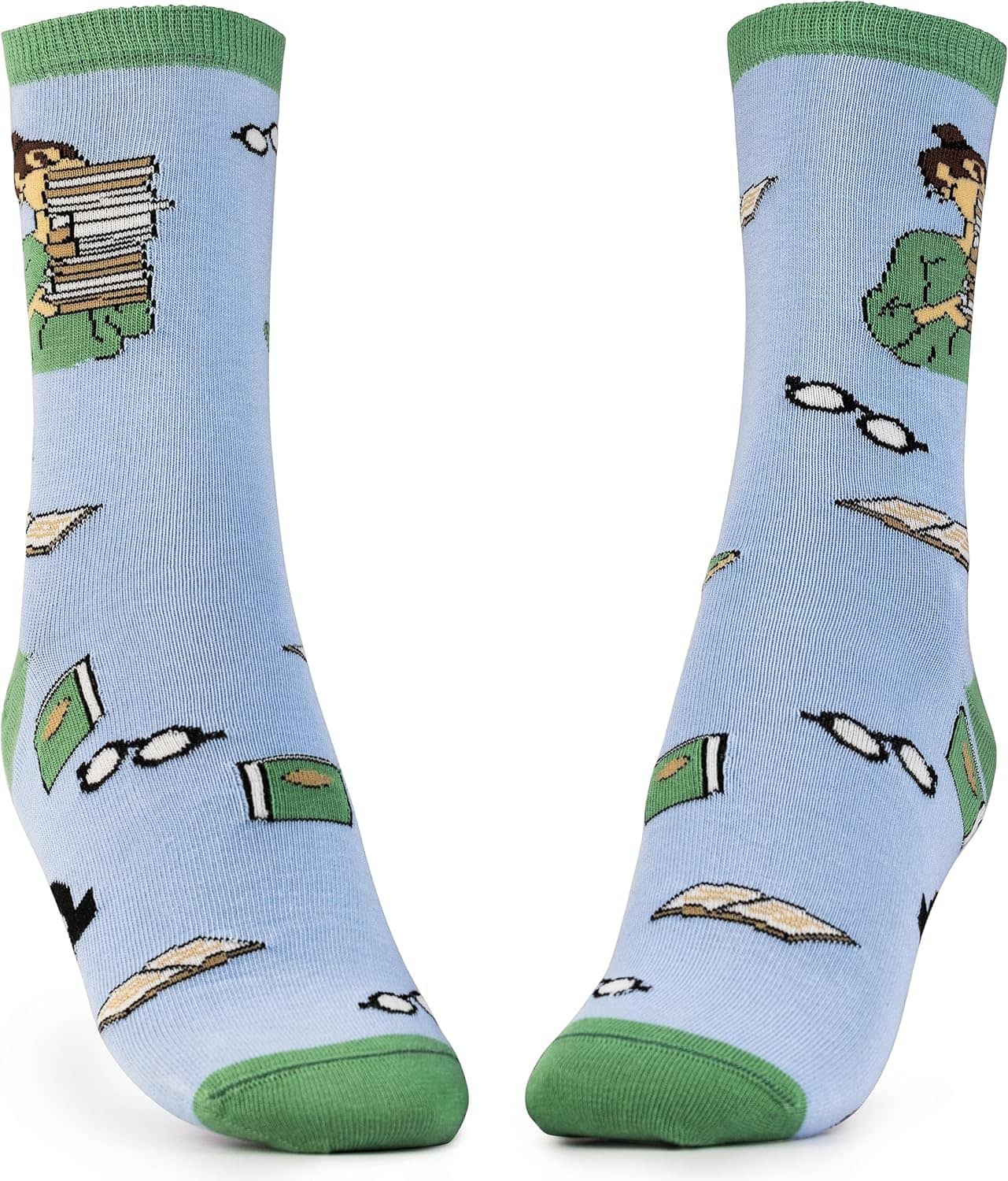 TILISMA Book Lovers Gifts | Book Socks for Women | Reading Socks for Book Nerds | Book Club Novelty Socks | Stocking Stuffers for Readers | Book Themed Gifts for Bookworms Avid Readers | Size 6-10(US) - Image 9