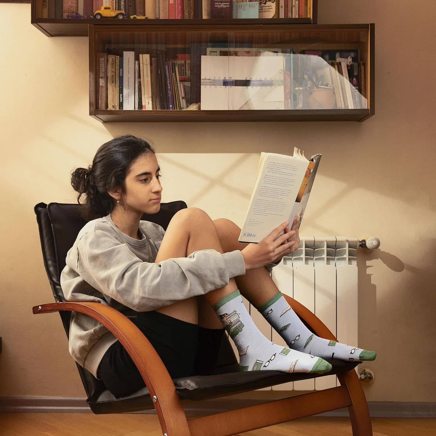 TILISMA Book Lovers Gifts | Book Socks for Women | Reading Socks for Book Nerds | Book Club Novelty Socks | Stocking Stuffers for Readers | Book Themed Gifts for Bookworms Avid Readers | Size 6-10(US) - Image 2