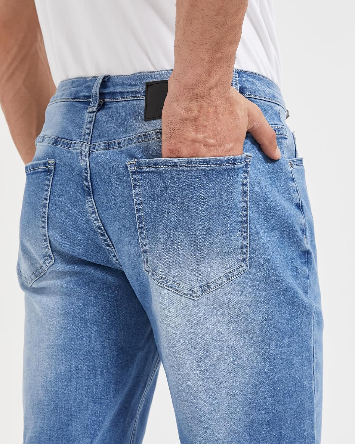 Zylioo 38,36,34 Inseam Tall Jeans for Men，Extra Tall Slim Fit Stretch Jeans,Tall Size Denim with 5-Pocket - Image 6